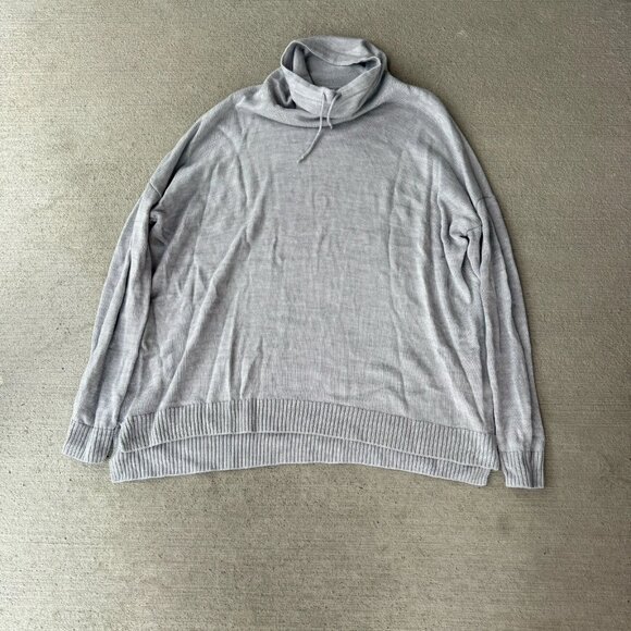 Icebreaker Cool-Lite Merino Wool Sweater Gray Lightweight Knit Women’s L - Picture 1 of 6